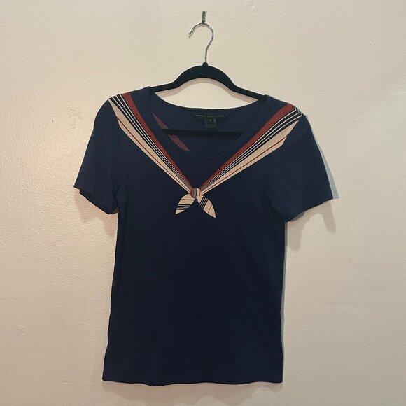 Marc by Marc Jacobs Tee with Scarf Print | Size S - Picture 1 of 5